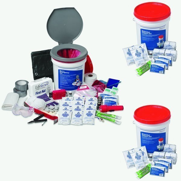 Complete 25-Person 2-Day Shelter-In-Place Combo Emergency Kit, Lifesecure, Mfr#: 31048